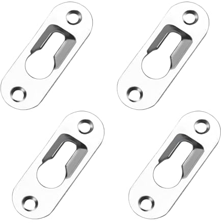 EIHI 40 Piezas Colgador Cuadros,Herrajes Colgar Muebles Cocina,Placa Colgante de Ojo Cerradura,Soporte Espejo Pared,Colgadores de Ojo de Cerradura de Metal,para Enmarcar y Sujetar Elementos