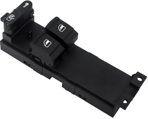 HISports Fensterheberschalter 1J3959857 Fensterheber Schalter Electric Power Master Fensterschalter Fenster Schalter kompatibel mit 4 Passat Seat Leon Toledo Skoda Fabia Octavia