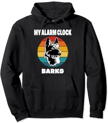 My Alarm Clock Barks Lustiger Schäferhund Pullover Hoodie