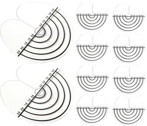 Ryaupy 10Pcs Haarverlängerung Schutz Schablone - Mit Klarer Skala - Abteilen Haarverlängerung, zum Anbringen von Keratin