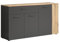 trendteam smart living - Esteban - Sideboard - Anthrazit/Evoke Eiche - 5 Fächer - 1 Schublade - (BxHxT) 150 x 83 x 42 cm - 3 verstellbare Einlegeböden - kratzfest