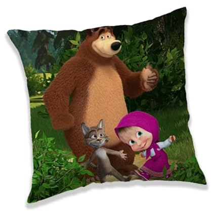 Jerry Fabrics Mascha und der Bär Kissen Dekokissen 40 x 40 cm