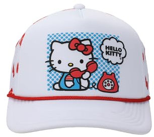 Hello Kitty Trucker-Mütze für Erwachsene, Weiß, Weiss/opulenter Garten, Einheitsgr��e