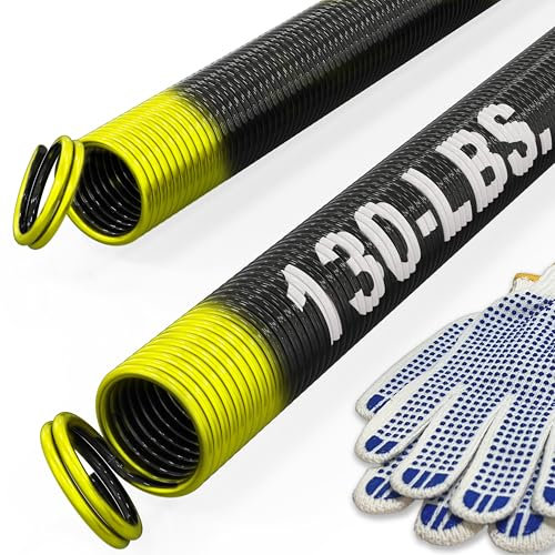 Blesseras Garagentorverlängerungsfeder-Ersatz-Set, 63,5 cm lang, Doppelschlaufenenden, 1 Paar