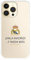 iPhone 14 Pro Football Case Real Madrid HALA Madrid! Transparent to Protect Your Mobile Phone. Flexible Silicone Layer with Official Real Madrid Licence