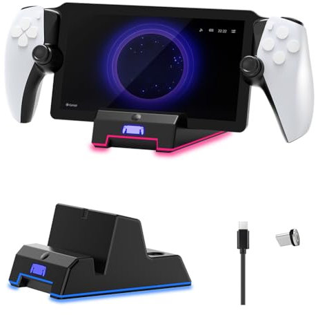 Fiorky PS5-Controller-Ladestation for PS5-Portal-Remote-Player, magnetische Ladestation mit Kontrollleuchte, Ladestation, Ladestation for PS5-Portal-Remote-Player