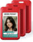 Uniclife Lot de 3 Porte Badges Coulissants en Plastique Rouge avec Fenêtre Transparente pour Cartes d'identité de Bureau Cartes de Crédit Cartes de Proximité Permis de Conduire et Laissez Passer