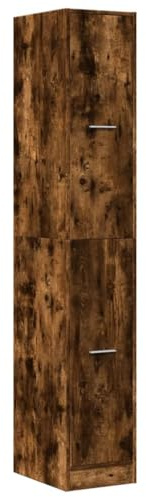 vidaXL Apothekerschrank Räuchereiche 30x41x174,5 cm Holzwerkstoff