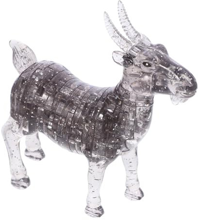 GARVALON 1stk Dreidimensionales Kristallpuzzle Ziege Desktop-Ornament Kinderpuzzle Tier-montagepuzzle Desktop-Spielzeug Lustige Modellgeschenkdekoration Grey