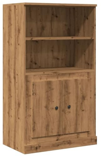 vidaXL Highboard, Sideboard mit Stauraum, Kommode Anrichte für Wohnzimmer, Schrank Mehrzweckschrank Beistellschrank, Artisan-Eiche Holzwerkstoff