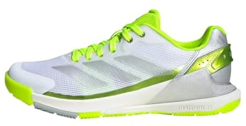 adidas Women's Crazyquick Lightstrike Padel Shoes, Lucid Lemon/Silver Metallic/Wonder White, 8.5 UK