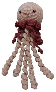 Generisch Handgefertigtes Häkel Oktopus Spielzeug Einzigartiger ca. 25 cm großer Plüsch-Oktopus mit Langen Tentakeln