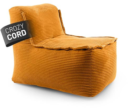 Lumaland Modular Mittelteil - Cord-Reihe | Indoor Sitzsack mit Softer Struktur, ideal Sofa Modulen & zum Pouf | Bean Bag mit Füllung - für Wohnzimmer & Co. - 54x81x70 cm