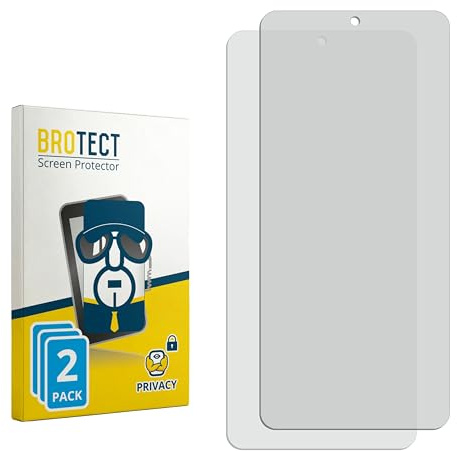 BROTECT Blickschutzfolie für Xiaomi Poco F7 | 2 Stück Anti-Spy Displayschutz Made in Germany Smartphones und Handys Privacy Screen Protector Blaulichtfilter Klare Folie