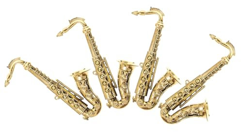 Amosfun 4stücke Kunststoff Saxophon Modell Goldene Imitate Saxophon Modelle Für DIY Handwerk Und Dekoration