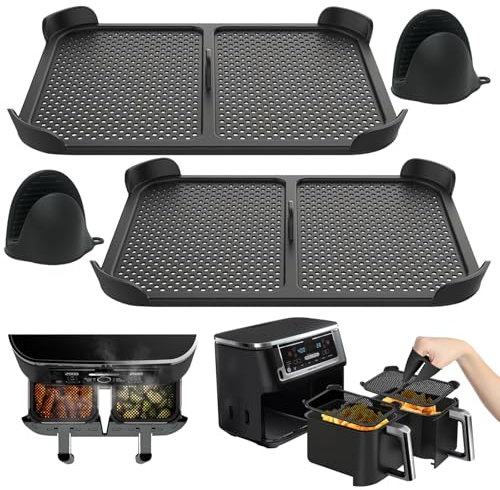 YADODO Ninja AF400EU AF451EU Foodi Max Dual Zone Lot de 2 protections anti-éclaboussures en silicone pour friteuse à air chaud Ninja AF400eu AF451EU