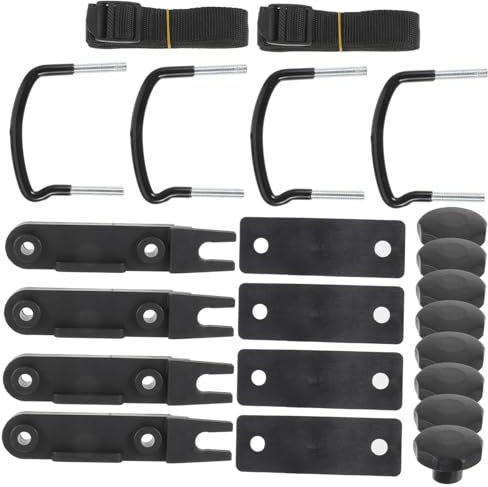 TOPBATHY Dachgepäckträger-montagehalterungen U-halterungen Klemmen Dachgepäckträger-Schrauben Auto-montagezubehör Transporter-halterungen Dachbox-Montage Sicherungsmuttern U-Clips Dachgepäc