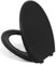 CECIPA Abattant WC avec Frein de Chute Noir, Couvercle WC Ovale, Lunette de Toilette Noir, Lunette WC avec Fermeture Douce, Abattant WC Clipsable, Lunette WC Déclipsable - Série DERW
