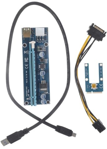 GARIOUANS Pcie Mining Grafikkarten Adapterkabel für Externe Laptop grafikkarten Mini Pci e Pci e Verlängerungskabel mit USB Kabel Blau für Verbesserte Grafikleistung und Nahtlose Verbindung