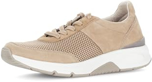Gabor Damen Low-Top Sneaker, Frauen Halbschuhe,Sportschuhe,Freizeitschuhe,Turnschuhe,Laufschuhe,schnürschuhe,schnürer,Sand,42.5 EU / 8.5 UK