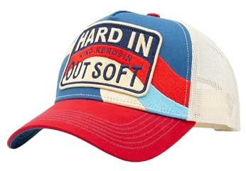 King Kerosin Hard In Out Soft Trucker Cap Basecap Baseballcap Truckercap Meshcap Herren - Snapback, mit Schirm, Schirm Frühling-Sommer Frühjahr Sommer