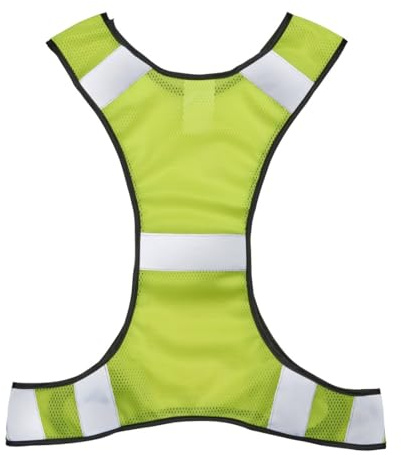 Reflektierende Laufweste f. Jogger, mit Tasche, größenverstellbar, Neongelb