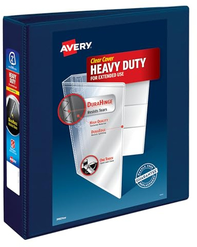Avery Heavy-Duty View 3-Ringbuch, 5,1 cm One Touch EZD Ringe, 1 marineblauer Ordner (79802)