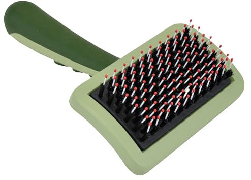 Safari Pet Products DSFW421R Rubber Dog Curry Brush, Assorted Colors