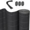 WOLTU Brise-vue occultant PVC 500x100 cm, canisse osier palissade exterieur Résistant aux UV et aux intempéries, pour jardin, terrasse, balcon, Gris