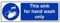 300mmx100mm This Sink For Hand Wash Only Catering Sign Sticker Self Adhesive