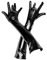 ADESUGATA Damen Sexy Handschuhe,Kunstleder lange Handschuhe Erwachsene Sexy Rolle Play Ellenbogen Länge Handschuhe Sexy Wet Look Glanz schwarz schwarz
