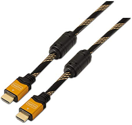 AISENS A119 – 0111 – High Speed HDMI Kabel mit Ferrit HEC (1.8 m, 3D und Ethernet, geeignet für Full HD/3d/1080p/2160p) schwarz