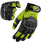 Gants Moto Femme Homologués CE Cuir Été Hiver Mi-Saison Gants Scooter Femme CE Noir & Vert Fluo. Tactiles Souples Respirants Taille XS S M L (Réf. 9001 LDY)