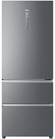 Haier A3FE743CPJ- Frigorífico combi con congelador de cajones, Motor Inverter, Total No frost, Libre Instalación, Clase E, Inox, Ancho: 70 cm, Altura: 190 cm