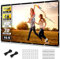 Taotique - Pantalla de proyector de 150 pulgadas, pantalla de proyector de películas 4K 16:9 HD, plegable y portátil, antiarrugas, para interiores y exteriores, pantalla de proyector de video de doble