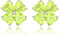 Herz Damen Ohrringe silber 925 Peridot Edelsteine Vierblättriges kleeblatt Herz Ohrstecker 926 Sterling Silber Ohrring Damen Glücksbringer Lucky clover Geschenk für Fraun