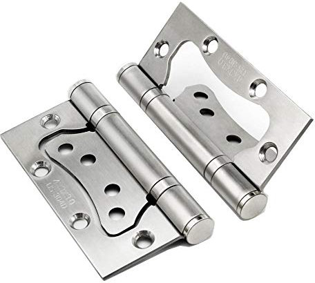Bisagras A Tope Bisagra Para Página De Ranura Libre De Bisagras De Acero Inoxidable De 4 Pulgadas Puerta De Madera Puerta De La Habitación Tampón De Desgomado Mudo 2 Piezas 4 Pulgadas * 2 5 Mm