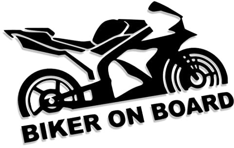 Decus Shop Biker on Board 2722 // Sticker Aufkleber vers. Größe Farbe
