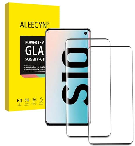 [2 Stück]Aleecyn Schutzfolie für Samsung Galaxy s10,Hohe Qualität Gehärtetem Glass,3D Volle Abdeckung,9H Härt Folie,Anti-Bläschen,Schutzfolie für Samsung Galaxy s10