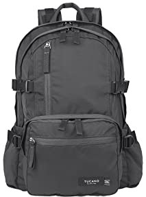 Tucano Unisex Erwachsene Backpack 15 Rucksack, Schwarz, Einheitsgröße