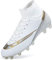 WOWEI Fußballschuhe Herren High Top Spike Cleats Outdoor Athletics Professionelle Fussballschuhe Kinder Trainingsschuhe Fußballschuhe Sportschuhe Wettkampf (FBM-X16, 38EU)