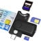 4 en 1 Lector dnie Electronico 4.0 Type C, Lector Tarjetas SIM, Lector Tarjetas SD y Micro SD, Lector de Tarjetas Inteligentes para Access CAC/SIM/ID/IC Bank/Chip Card, Compatible con Windows/Vista