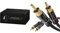 MONACOR Stereo-Pegel und Impedanzwandler in Schwarz, Wandler mit Cinch- und Klinken-Anschluss & KabelDirekt - Cinch Audio Kabel - 0,5m - (Koaxialkabel geeignet für Verstärker, 2 Cinch zu 2 Cinch)
