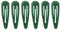 HD Novelty Hair Accessories Snap Hair Clips Bendies Sleepies 6Pcs 5CM Snap Hair Clips School Colours Hairclips Hair Accessories for Girls & Women (Bottle Green)