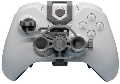para Xboxone/X/S/Elite Juegos de Carreras Mini Volante de impresión 3D Controlador Auxiliar Juego Joystick Simulador Gamepad (Plata)