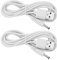 ECSiNG 2pcs Câbles de Chargeur USB vers DC 3,5mm Trou Rond Cordon de Charge Compatible avec Fairywill Brosse à Dents Électrique Stéréo Petit Ventilateur Nettoyant 5V 1A 1 Mètre, Blanc