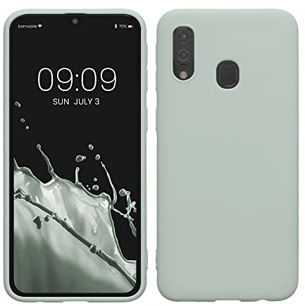 kwmobile Hülle kompatibel mit Samsung Galaxy A40 Hülle - weiches TPU Silikon Case - Cover geeignet für kabelloses Laden - Cool Mint