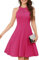 Bbonlinedress Abito da sera da cocktail da donna, swing vintage, per ballo, guinguette, festivo, guinguette, costume da matrimonio, rosa scuro, XL