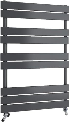 Radbliss Radiador toallero de baño 1000 x 450 mm (alto x ancho) mm antracita panel plano calefacción central escalera RAD