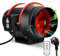 Yakimz Regelbar Rauchabzug Rohrventilator, 100mm Schwarz Rot Intelligent Abluftventilator, 220V Leise, für Heizung, Kühlung, Booster, Badezimmer, Büro, Wachstumsräume, Zelte